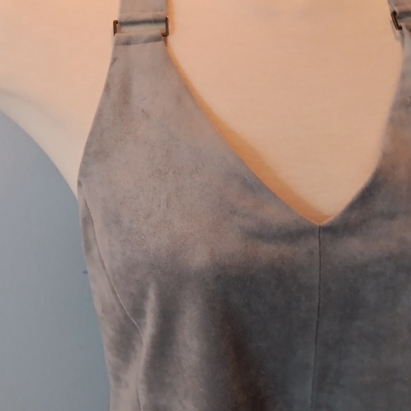 BCBGMAXAZRIA Charlote faux suede racerback tank top NWOT - Picture 3 of 6